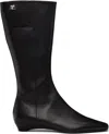 Courrèges Logo-plaque Boots In Black