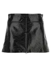 Courrèges Heritage Viny Mini Skirt In Black