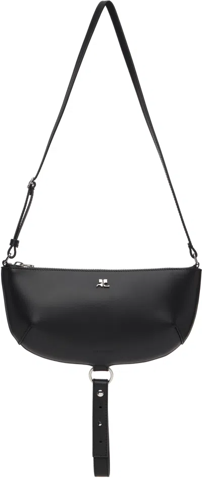 Courrèges Black Holy Eclipse Leather Bag