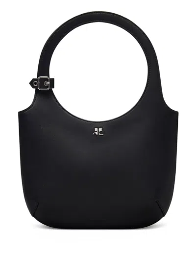 COURRÈGES BLACK HOLY MEDIUM HOBO BAG