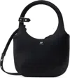 Courrèges Black Holy Satin Bag In 9999 Black