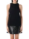 Courrèges Courreges Women Tops With Logo In Black
