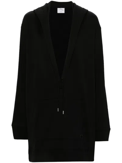 Courrèges Black Hyperbole Hoodie Mini Dress