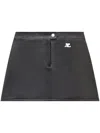 Courrèges Courreges Re Edition Faux Leather Mini Skirt In Black