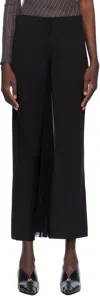 Courrèges Black Infinity Trousers In 9999 Black