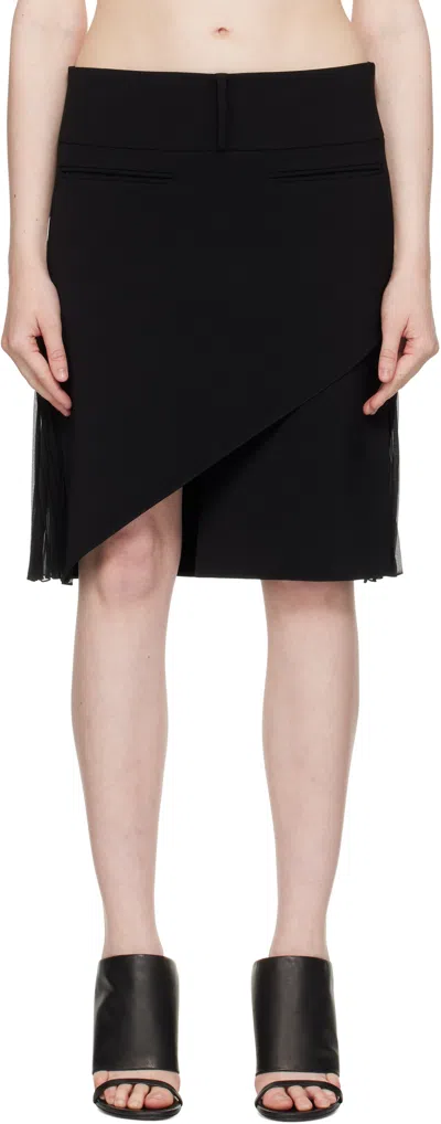 Courrèges Black Infinity Pleats Miniskirt