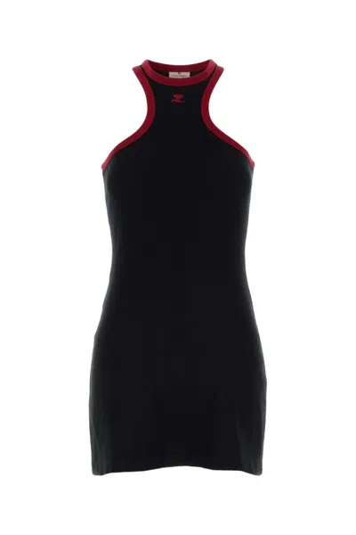 COURRÈGES BLACK JERSEY MINI DRESS
