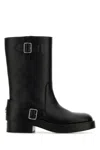 Courrèges Americana Midi Boots In Black Leather In Black