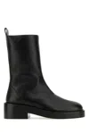 Courrèges Courreges Black Leather Ankle Boots In Black