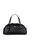 Courrèges Black Leather Bag With Zipper