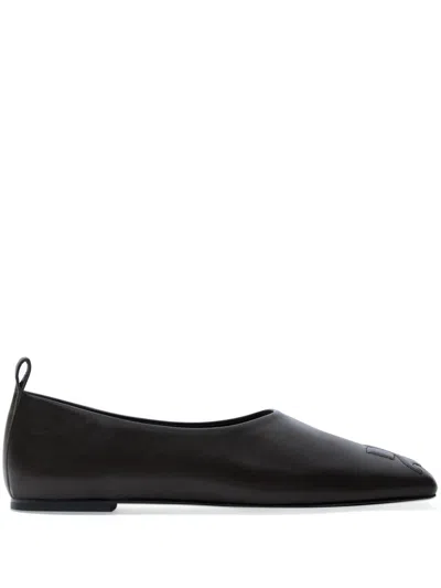 Courrèges Black Leather Loafers