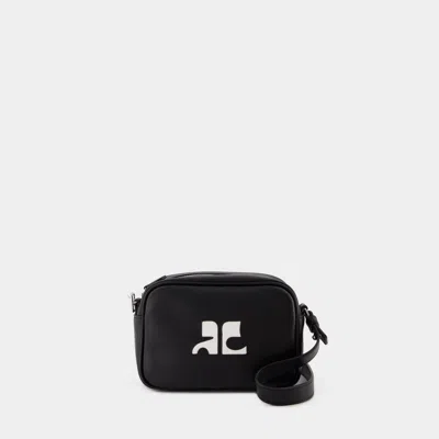 Courrèges Courregès Black Leather Rã©ã©dition Shoulder Bag