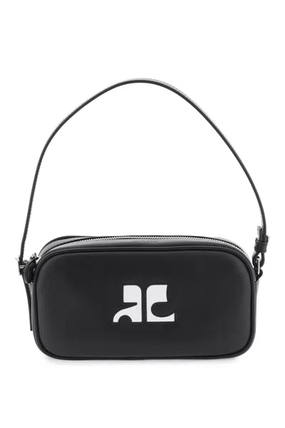 Courrèges Black Leather Shoulder Bag
