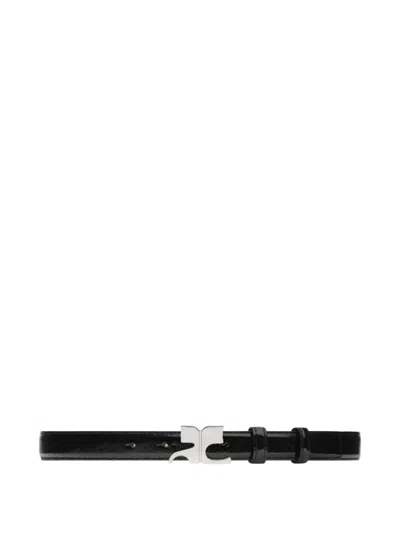 COURRÈGES BLACK LOGO BUCKLE BELT