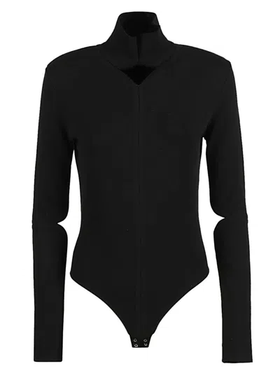 COURRÈGES BLACK LONG SLEEVE BODYSUIT