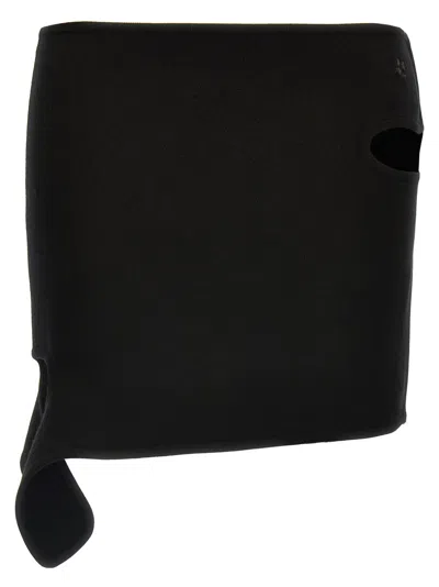 COURRÈGES BLACK LOOP MILANO SKIRT