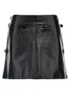 Courrèges Multi Sangle Vynil Mini Skirt In Black