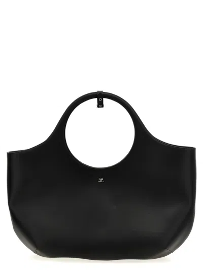 COURRÈGES BLACK MAXI HOLY HANDBAG