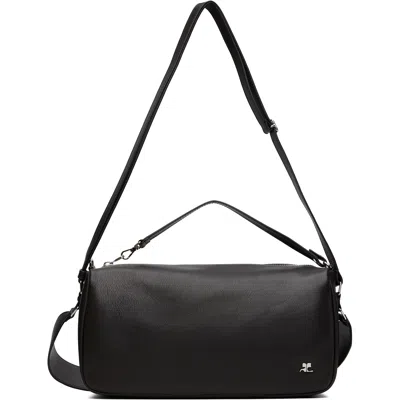 Courrèges Black Medium Three Sixty Leather Bag In 9999 Black