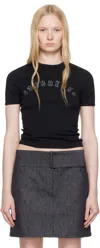 Courrèges Black Medusa Printed Contrast T-shirt