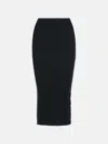 Courrèges Black Merino Wool Blend Skirt In Black