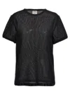 Courrèges Courreges Logo Mesh T-shirt In Black