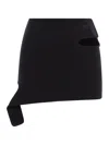 Courrèges Loop-knit Mini Skirt In Black