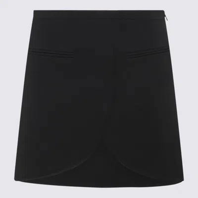 Courrèges Ellipse Twill Mini Skirt In Black