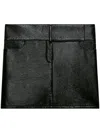 Courrèges Black Mini Skirt With Concealed Fastening And Pockets In Black