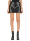 Courrèges Black Mini Skirt With Structured Silhouette