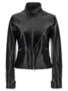 Courrèges Courreges 'motorcycle Vinyl' Jacket In Black