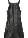 Courrèges Black Multi Sangle Vinile A Line Dress In Black