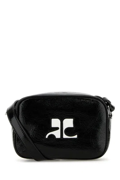 Courrèges Borsa A Spalla Réédition In Naplack Nera Donna In Black