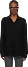 Courrèges Black Oversized Polo In Black