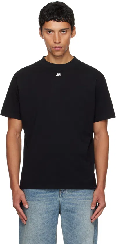 Courrèges Black Oversized T-shirt