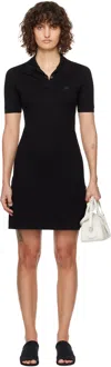 Courrèges Black Piqué Polo Minidress In 9999 Black