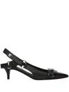 Courrèges Racer Pointed-toe Slingback Pumps In Black