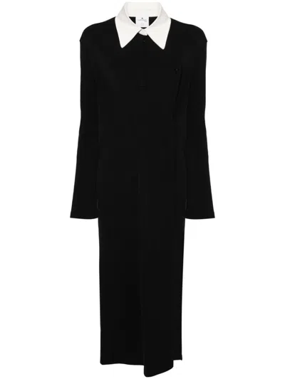 Courrèges Black Polo Maxi Dress
