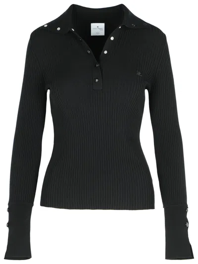 COURRÈGES COURREGES BLACK POLYESTER BLEND SWEATER WOMEN