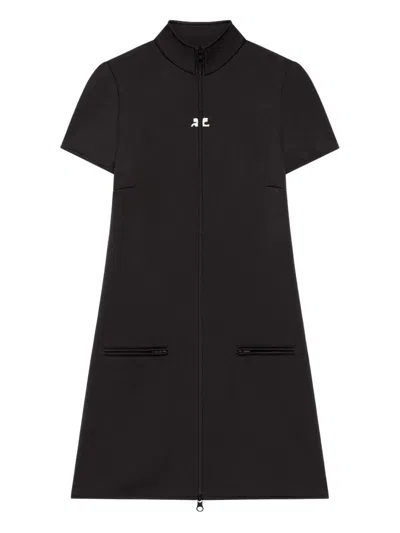 COURRÈGES COURREGÈS BLACK POLYESTER DRESS