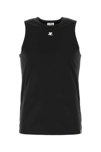 Courrèges Courregès Black Polyester Tank Top