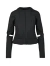 Courrèges Black Polyester-blend Scuba Jacket In Black