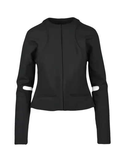 Courrèges Black Polyester-blend Scuba Jacket