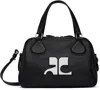 Courrèges Black Reedition Leather Bowling Bag In 9999 Black