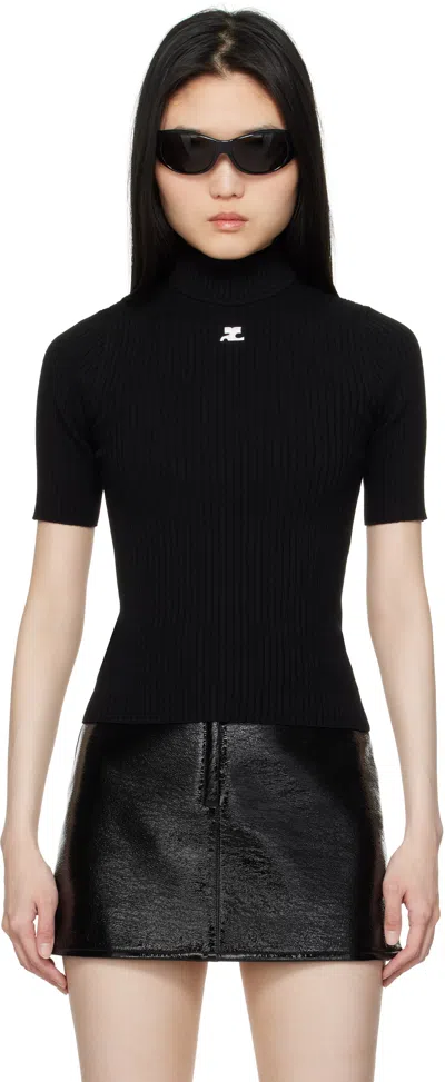 Courrèges Reedition Jumper T-shirt In Black