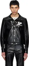 Courrèges Black Reedition Vinyl Jacket In Multi