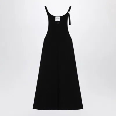 COURRÈGES COURREGÈS  BLACK RIBBED MINI DRESS