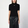 Courrèges Black Ribbed Turtleneck Sweater