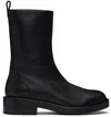 Courrèges Black Rider Leather Boots In 9999