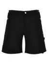 Courrèges Courreges 'sailor Back' Bermuda Shorts In Black